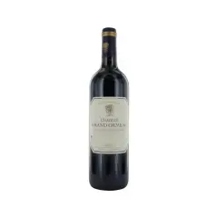 Bouteille de vin rouge Château Grand Ormeau, Lalande-de-Pomerol. Un grand cru à déguster lors des meilleures années.