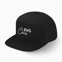 Casquette noire avec inscription "Chris EVG" en blanc. Parfait pour la fausse liste valise EVG !