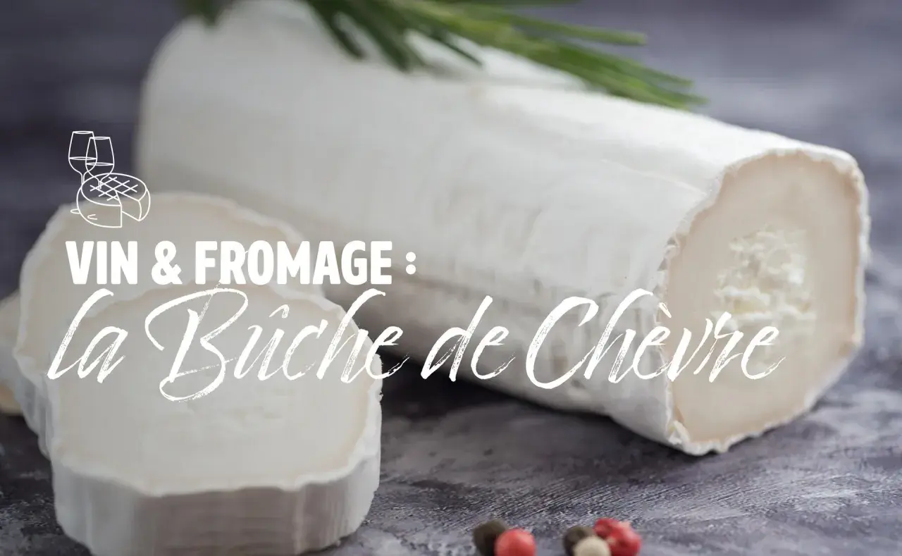 Bûche de chèvre fraîche, parfaite pour un accord vin et fromage. Quel vin avec fromage de chèvre ? Découvrez nos suggestions.